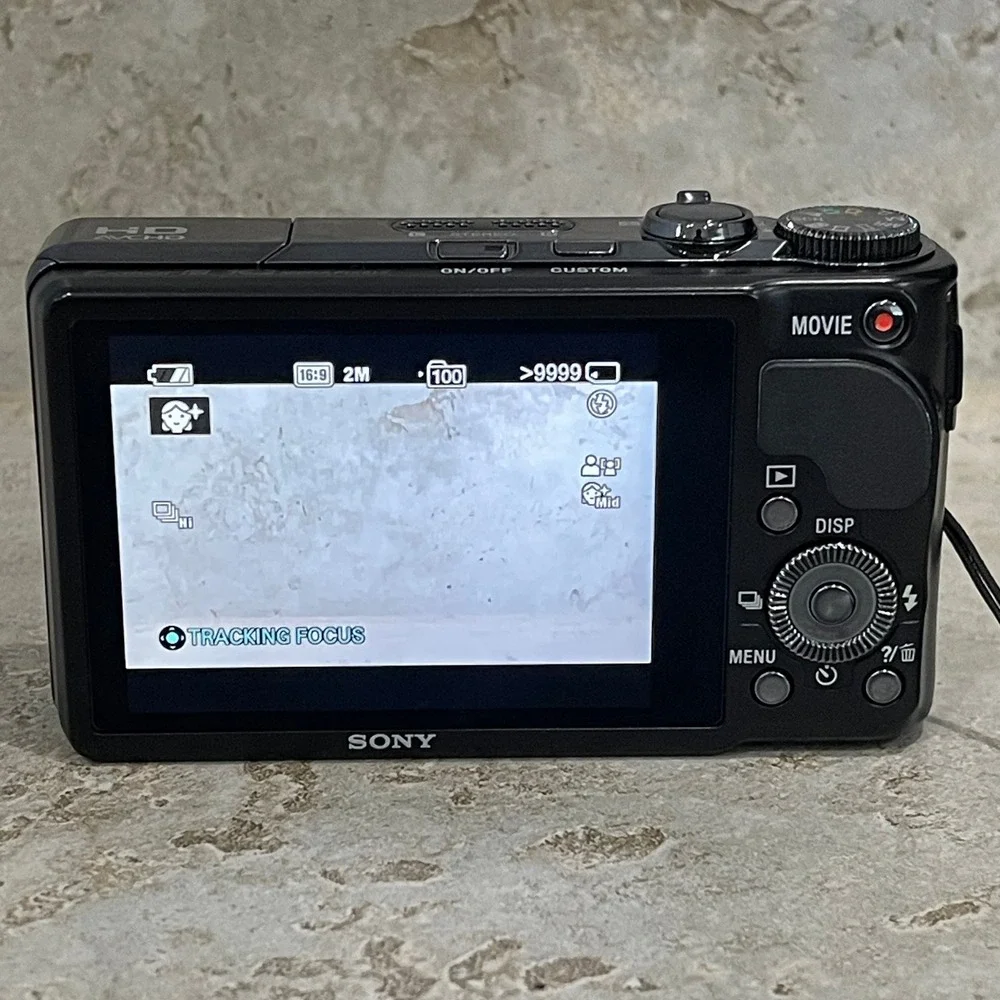Sony Cyber-shot DSC-HX9V Digital Camera Black 16.2MP 16x Optical Zoom GPS Box